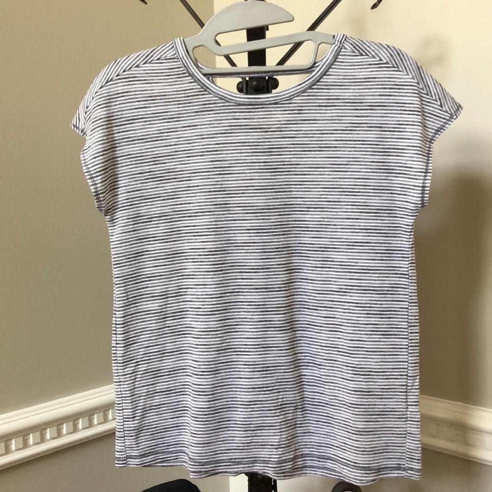 Grey Striped Athleta Girl Shirt